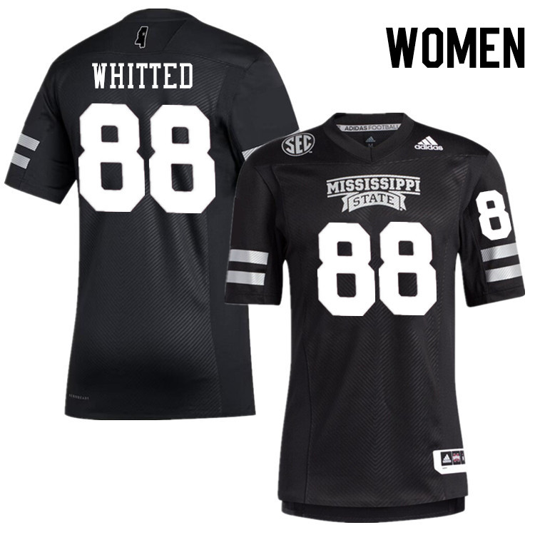 Women #88 Jacorey Whitted Mississippi State Bulldogs College Football Jerseys Stitched-Black